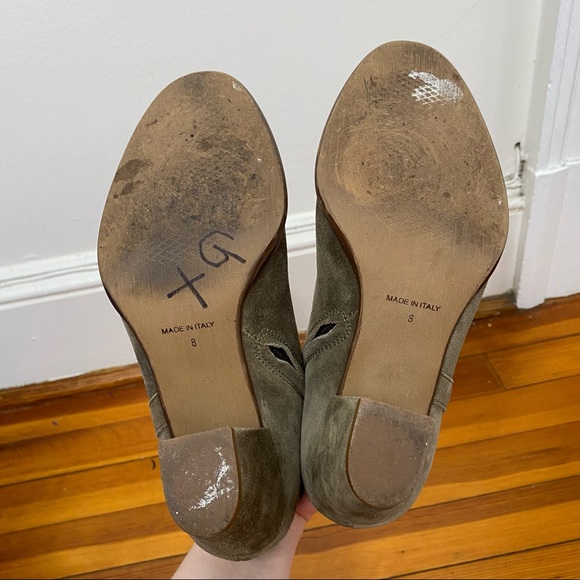 Madewell Billie Olive Suede Heeled Ankle Booties - Picture 8 of 10